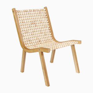o432 Lounge Chair with Maple Spheres by Jean-Frédéric Fesseler