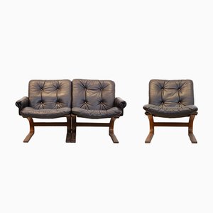 Kengu Sofa Set by Elsa & Nordahl Solheim for Rybo Rykken, 1976, Set of 2