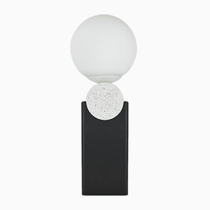 Jesmonite, Steel, & Glass Circle Monument V2 Table Lamp by Louis Jobst