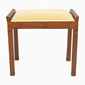 Art Deco Walnut Stool, 1920s