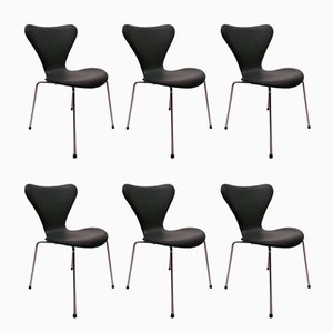 Model 3107 Chairs by Arne Jacobsen for Fritz Hansen, 1967, Set of 6