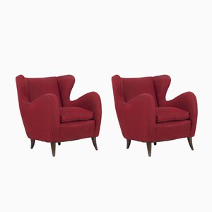 Set of Vintage Italian Lounge Chairs by Melchiorre Bega, 1950s