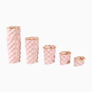 Pink & Gold Ø Wave Set by Mari JJ Design, Set of 5