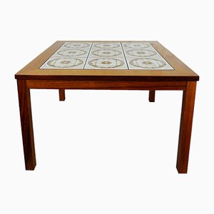 Teak Table with Ceramic Tiles, 1974