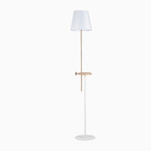 White CAMILLA Floor Lamp by Leonardo Fortino for Formae