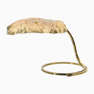 Large Brass Rhubarb Table Lamp by Tommaso Barbi for Carlo Giorgi, 1970s