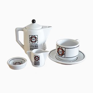 Art Deco Coffee Set by Edurad Scotland & Otto Haupt for Tettau, Set of 5