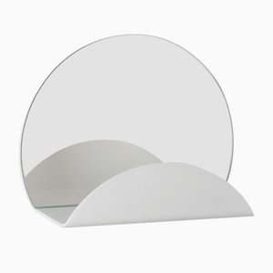 Specchio Costellation bianco con attaccapanni di Anna Mercurio per Formae