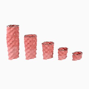 Set de Porcelaine Ø Wave Corail & Argent par Mari JJ Design