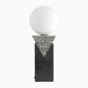 Dreieckige Monument Lampe aus Granit, massivem Stahl & Glas von Louis Jobst, 2016