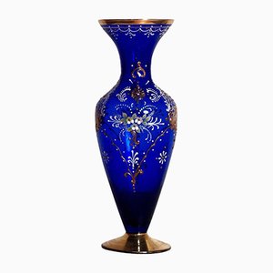 Vase Amphore Antique Art Nouveau en Verre de Murano