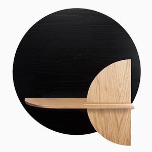 Alba M Circle Wall Shelf with Hidden Storage by Daniel García Sánchez for WOODENDOT