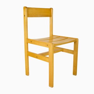 Vintage Beistellstuhl aus Holz von André Sornay, 1960er