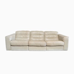 Vintage DS105 Ecru White Leather Sofa from de Sede