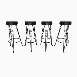 Vintage German Barstools, 1960s, Set of 4