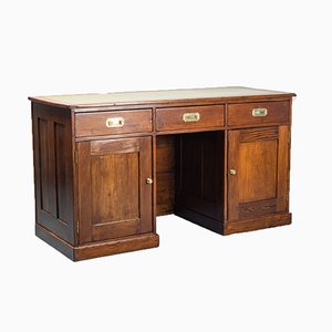 Bureau Vintage en Bois et Cuir