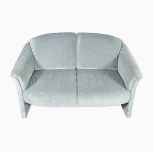 Minzgrunes Loveseat Aus Samt Von Walter Knoll 1980er Bei