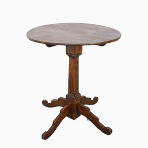 Antiker kleiner runder Tisch aus Holz, 1900er