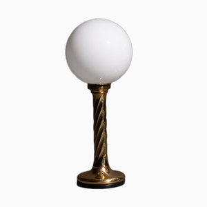 Hollywood Regency Brass Spherical Lamp, 1960s