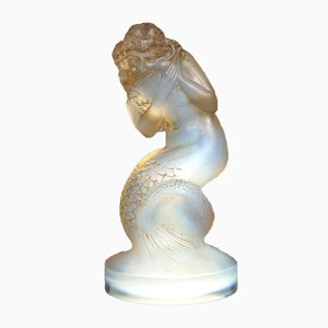 Statuetta Naiade in vetro opalescente di René Lalique, anni '20