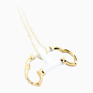 Pendant Lover White and Gold by Maria Joanna Juchnowska