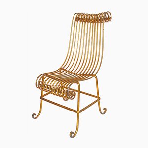Vintage Italian Gilded Metal Chair