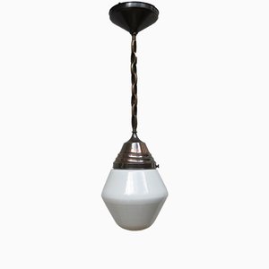 Lampada a sospensione Art Deco in ottone placcata in rame di Philips