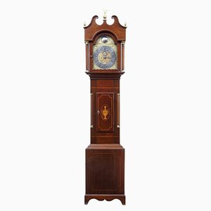 Horloge de Parquet Antique en Acajou Marqueté de William Underwood de London