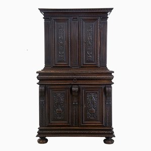 Antique French Carved Walnut Cabinet