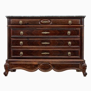 19th Century Large French Rosewood Commode Chest of Drawers