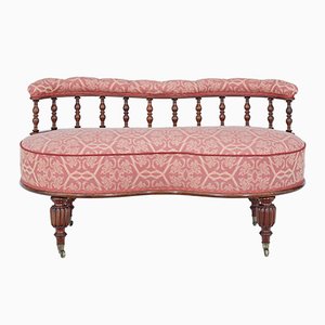 viktorianisches zweiersofa mit gestell aus mahagoni 19 jh