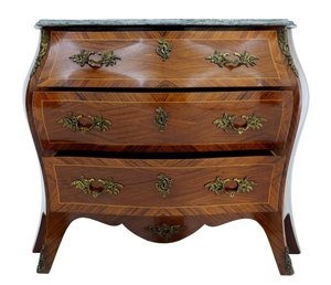 Kingwood and Mahogany Bombe-Shaped Chest of Drawers, 1950s