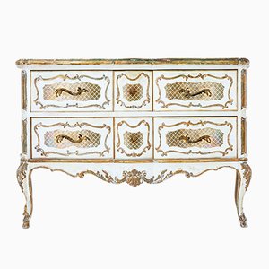 Mid-Century Rococo Style 6 Drawer Commode