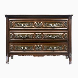 19th-Century French Walnut & Rosewood Commode