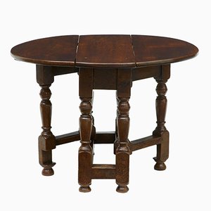 Small Antique Oak Gateleg Occasional Table