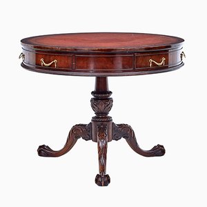 American Imperial Mahogany Drum Table from Imperial Furniture, 1960s