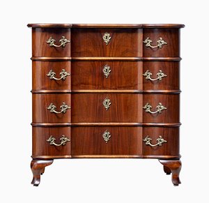 Mid-Century Walnut Baroque Style Chest of Drawers, 1950s