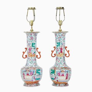 Lampes Vase Cantonnais Antiques, Set de 2