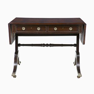 Early 19th-Century Regency Brass Inlaid Rosewood Side Table