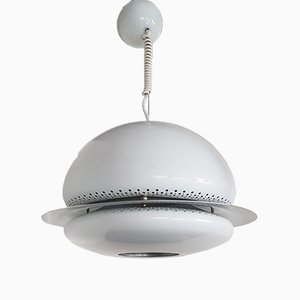 White Nictea UFO-Shaped Ceiling Lamp by Afra & Tobia Scarpa for Flos, 1960s