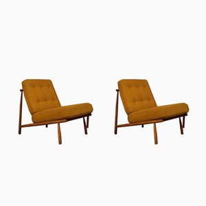 Mid-Century Model Domus Lounge Chairs by Alf Svensson for Dux, 1950s, Set of 2