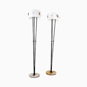 Vintage Italian Floor Lamps by Angelo Brotto, 1960s, Set of 2