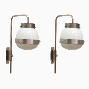 Delta Wall Sconces by Sergio Mazza for Artemide, 1960s, Set of 2