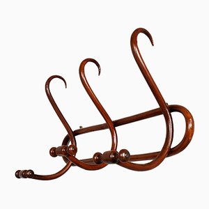 Antique Bentwood Wall Coat Rack from Thonet