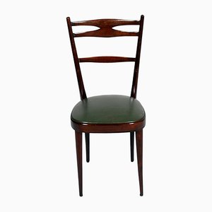 Brown Walnut Side Chairs by Carlo de Carli, 1950s, Set of 2