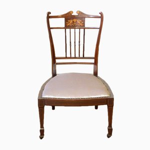 Low Antique Edwardian Mahogany Chair