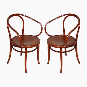 Butacas B-9 antiguas de madera curvada de Jacob & Josef Kohn para Thonet, 1870s. Juego de 2