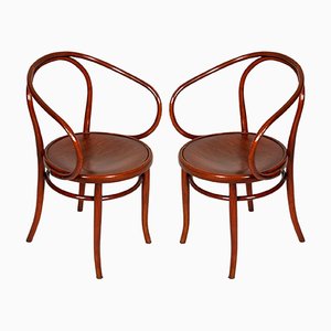Poltrone B-9 antiche in legno curvato di Jacob & Josef Kohn per Thonet, fine XIX secolo
