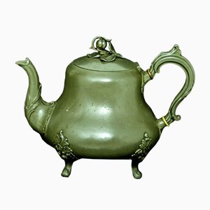 Green Late Victorian Britannia Teapot