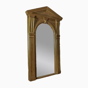 Massive Antique Victorian Pine Architectural Mirror
